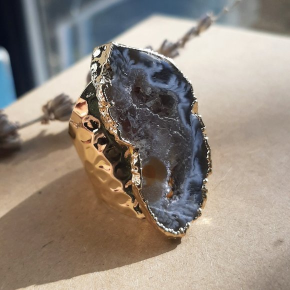 Raw Agate Ring - Picture 4 of 5